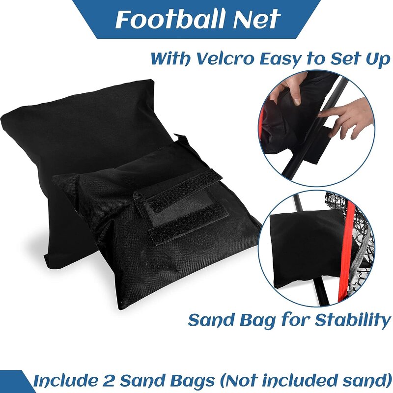 Football Practice Net Manufacturer - 7ft by 4ft Outdoor Lightweight Portable Kids Bow Frame Training Target