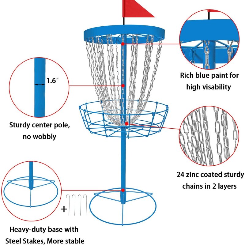 Disc Golf Basket Target Manufacturer - Factory Price Portable Flying Including Carry Bag for Outdoor Training