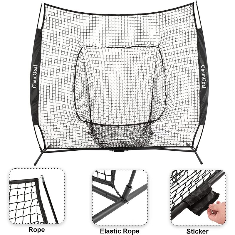 Baseball Net Manufacturer - Portable Training Cage Softball Practice Hitting Pitching High Quality 7FT by 7FT Golf Disc