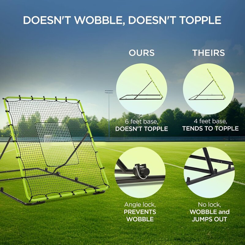 Baseball Rebounder Training Equipment Manufacturer - with PE Net and Metal Frame Netball Net for Skill Development