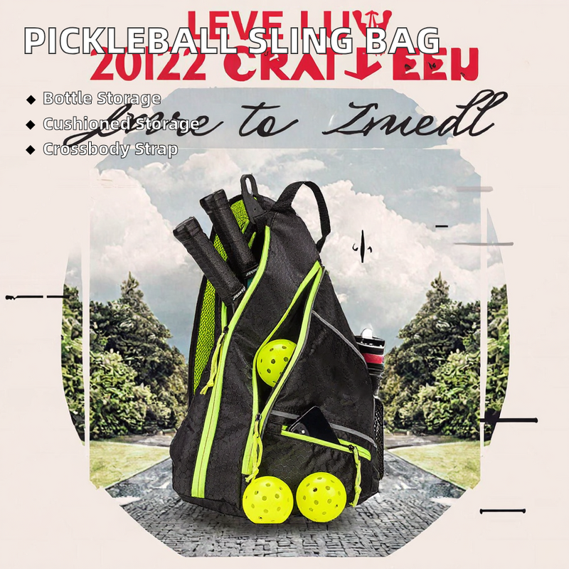 Pickleball Paddle Backpack Manufacturer - Custom Adjustable Crossbody Sling Bag Tennis Racketball Water Bottle Holder Padded Storage 30-40L