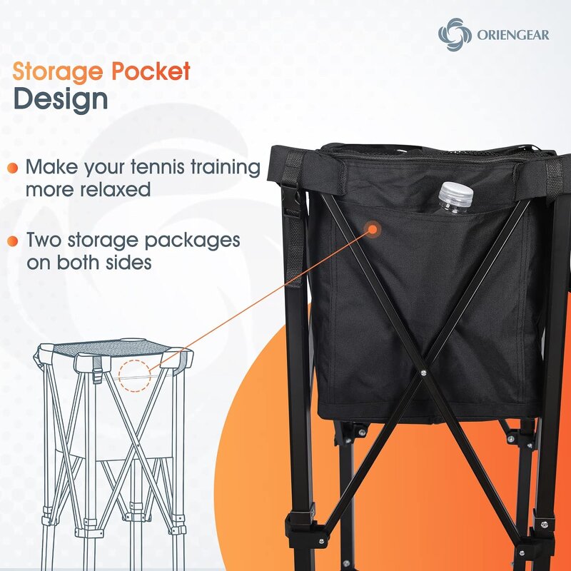 Tennis Pickleball Cart Manufacturer - Durable Customized Logo Square Steel Frame Metal for Training