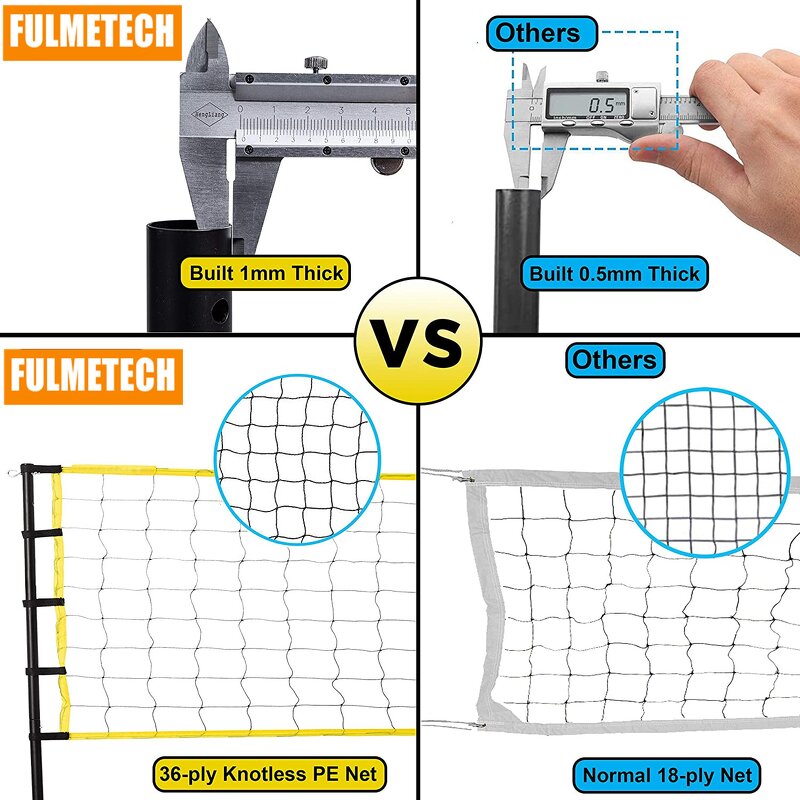 Volleyball Net Manufacturer - Custom Length Portable Stand with Net Set Equipment Standard Poles Outdoor