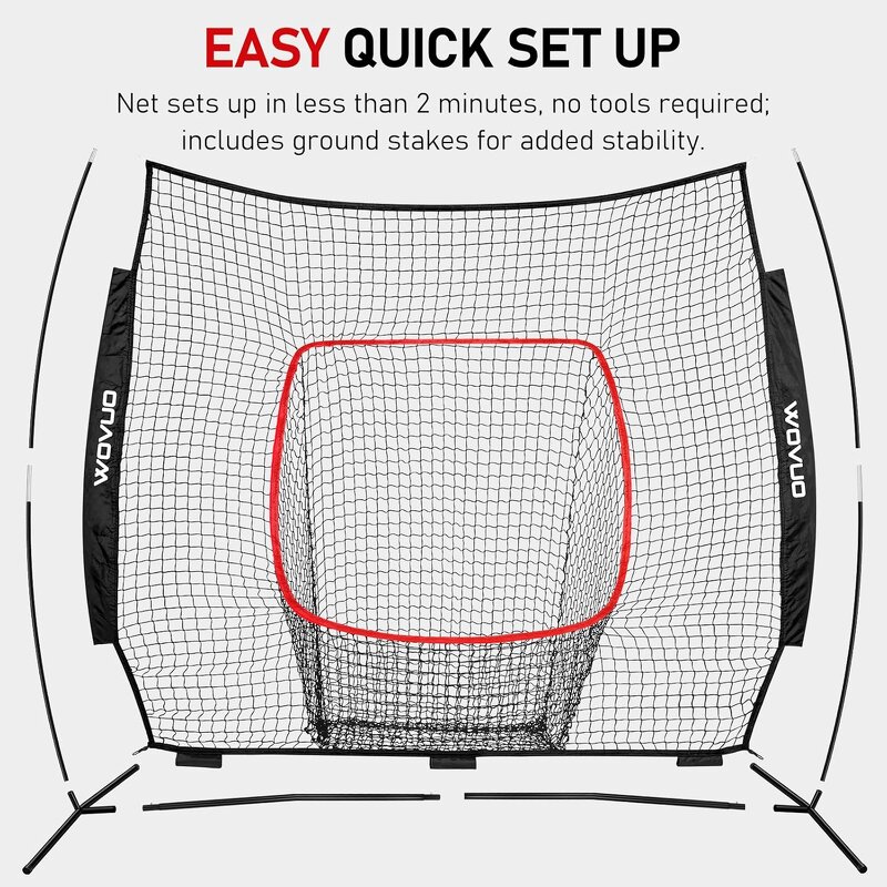 Baseball Softball Ball Caddy Manufacturer - Portable 56cm with Metal Tube and Polyester Net Batting Practice Ball Holder