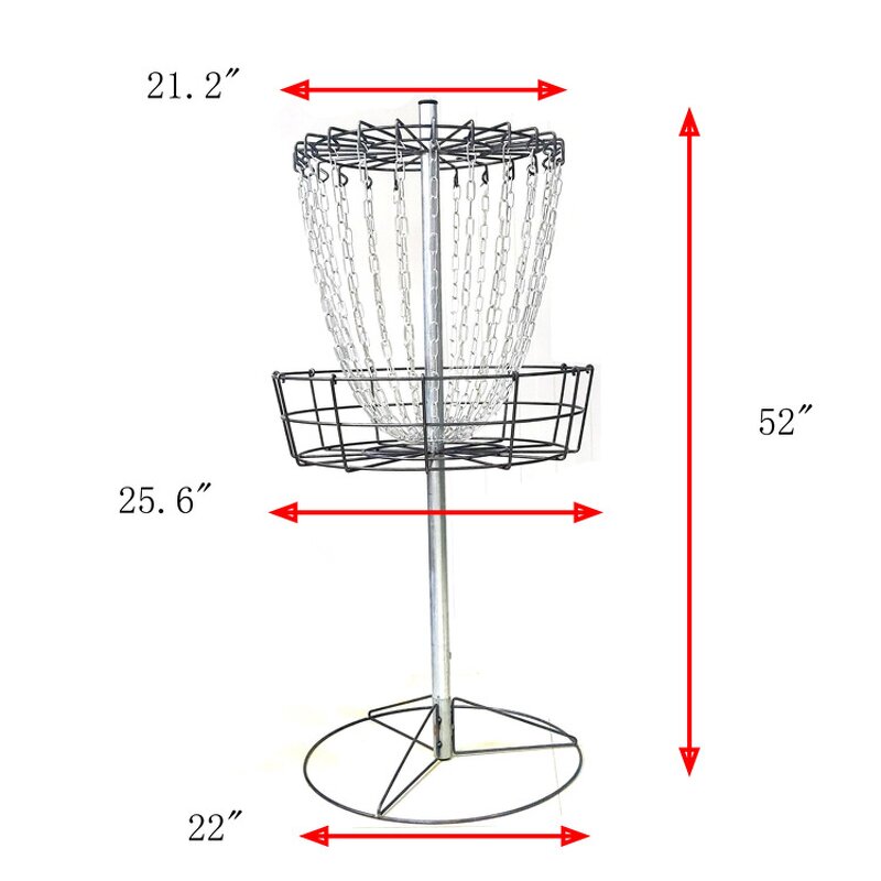 Sports Equipment Manufacturer - Hot Selling Chain Portable Metal Frisbee Golf Disc Baseball Ball Practice Rack Outdoor