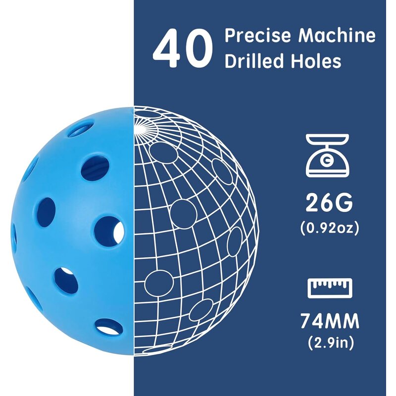 Pickleball Balls Manufacturer - USAPA 40 Hole 26 Hole Outdoor Indoor Sports with Customized Color Logo
