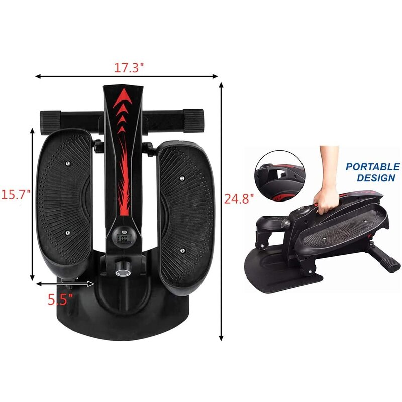 Mini Elliptical Machine Manufacturer - TMS02A Home Office Workout Under Desk Elliptical Bike Display Monitor Weight Fitness