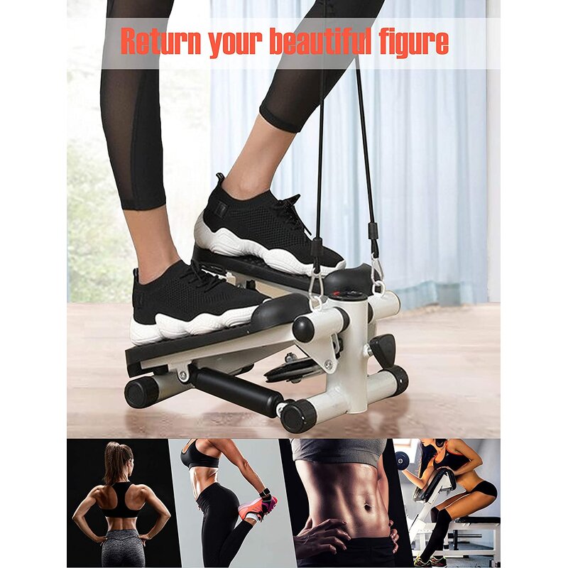 Mini Stepper Manufacturer - TMS01A Stair Steppers With Adjustable Resistance Bands Portable Fitness