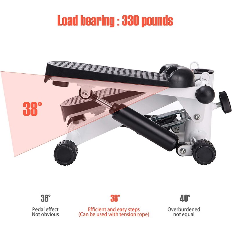 Mini Stepper Manufacturer - TMS01A Stair Steppers With Adjustable Resistance Bands Portable Fitness