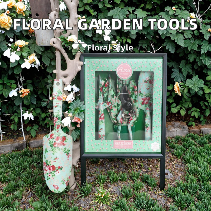 Garden Tool Sets Manufacturer - Mini Lady Floral Stainless Steel Pruner Trowel Cultivator-Custom OEM Support