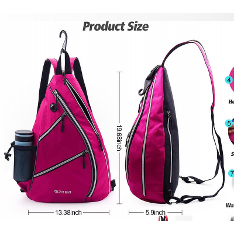 Pickleball Paddle Backpack Manufacturer - Custom Adjustable Crossbody Sling Bag Tennis Racketball Water Bottle Holder Padded Storage 30-40L