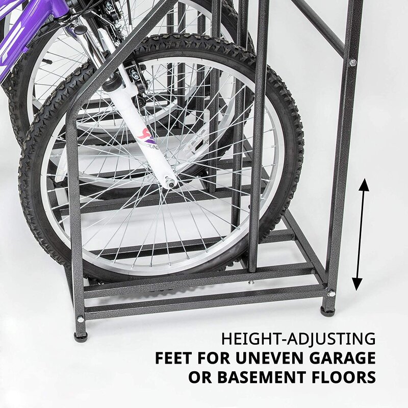 Bike Storage Rack Manufacturer - BSR04A Metal Stability Freestanding 3 Bicycle Floor Parking Stand