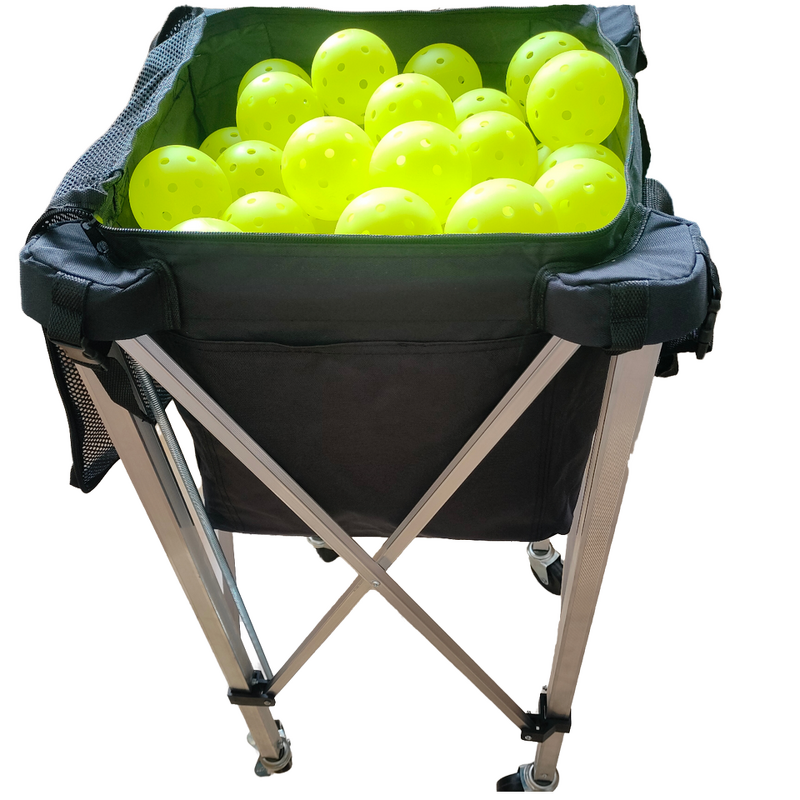Ball Cart Manufacturer - Lightweight Aluminum Alloy Foldable with Wheels for Tennis Pickleball Training Children-Friendly Collapsible Design