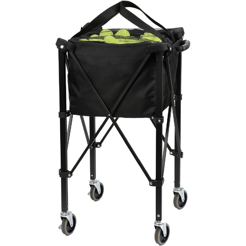 Tennis Pickleball Cart Manufacturer - Hot Sale Portable Customized Logo Square Steel Tube Metal for Training Club