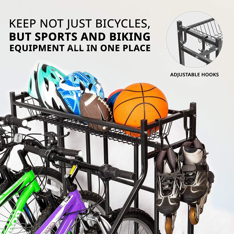 Bike Storage Rack Manufacturer - BSR04A Metal Stability Freestanding 3 Bicycle Floor Parking Stand