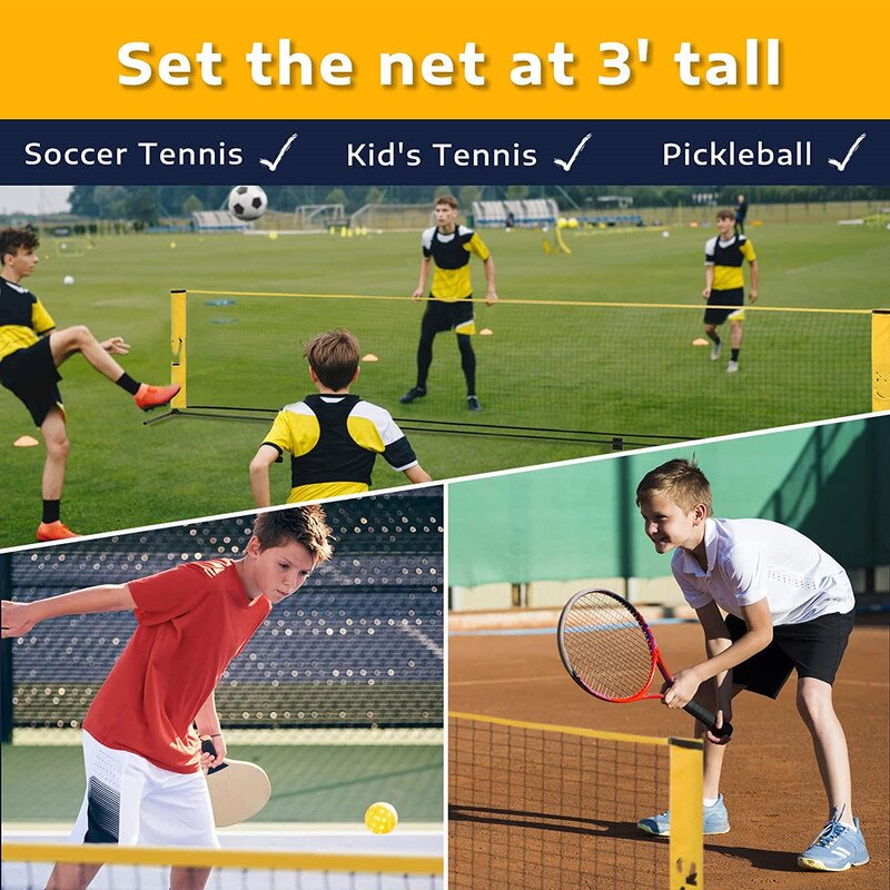 Badminton Pickleball Net Manufacturer - TBN01B Portable Soccer Tennis Kids Volleyball Foldable Polyester Practice Indoor Outdoor