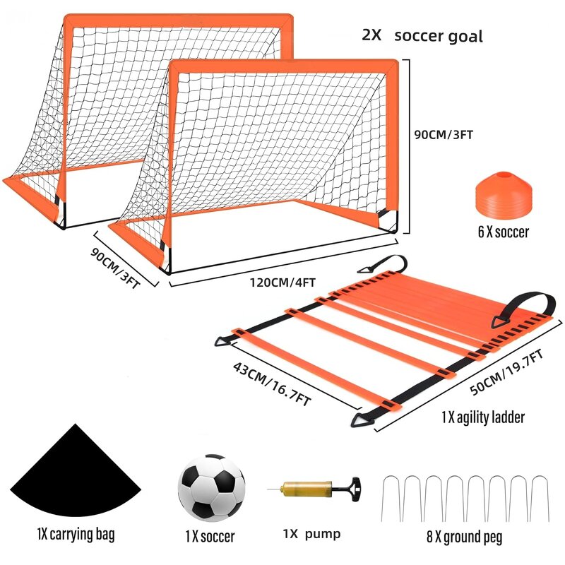 Soccer Goal Set Manufacturer - 4FT by 3FT Portable Kid Backyard Indoor Outdoor Youth Folding Practice Sports Pop up