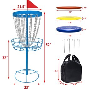 Disc Golf Basket Target Manufacturer - Factory Price Portable Flying Including Carry Bag for Outdoor Training