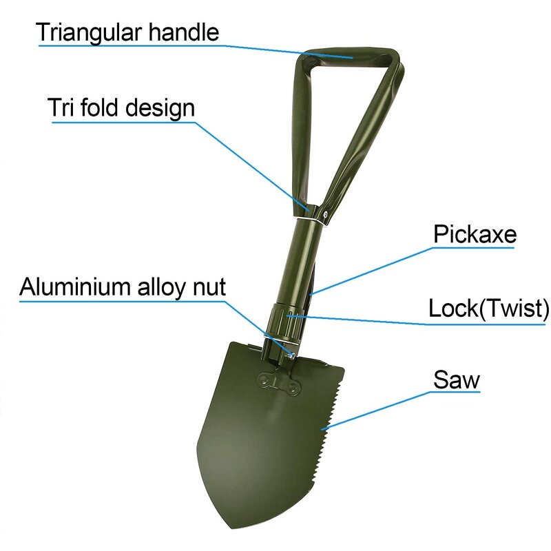 Camping Shovel Manufacturer - RGS02B High Quality Steel Shovel Spades for Farming Tools Tactical Shovel