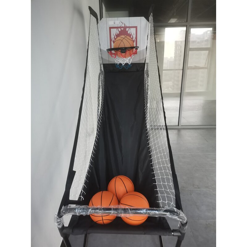 Basketball Game Machine Manufacturer - Foldable Single Shot 3 Basketballs Air Pump Portable