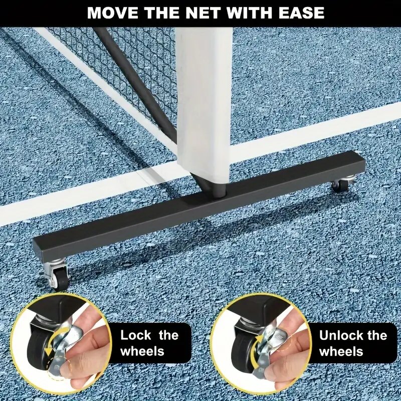 Pickleball Net Set Manufacturer - 22FT Professional Heavy Duty Customized Official Portable With Six Wheels