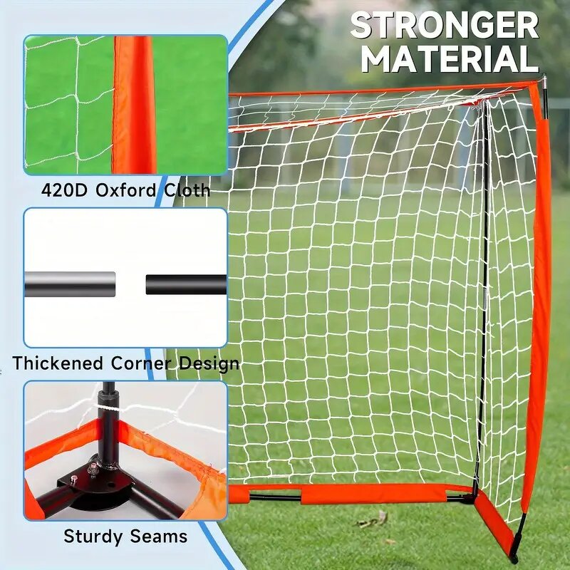 Soccer Goal Manufacturer - 6*4FT Portable Heavy Duty Steel Frame With Net for Backyard Soccer Game for Kids