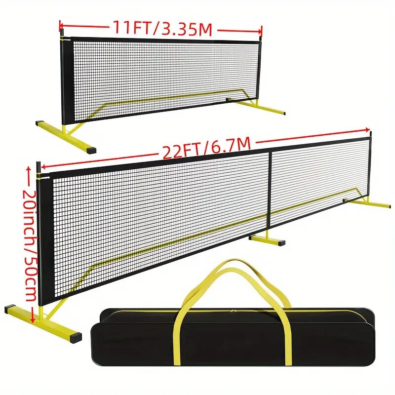 Pickleball Set Manufacturer - Outdoor Sporting With 11FT&22FT Adjustable Net Portable Mini