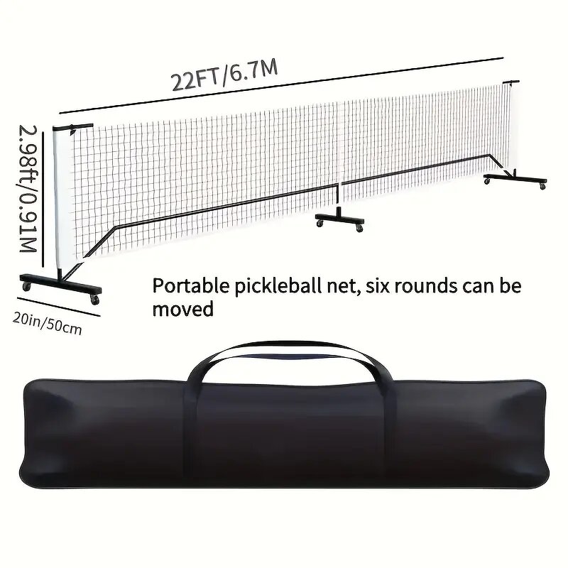 Pickleball Net Manufacturer - Tennis Net Foldable Customized Portable With Six Wheels and Carry Sports Net Training