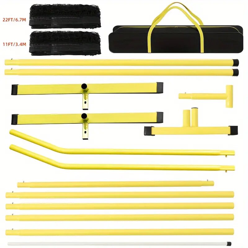 Pickleball Net Manufacturer - 11FT&22FT Easy and Convenient to Carry Outdoor Iron Stand Polyester Mesh With Handbag