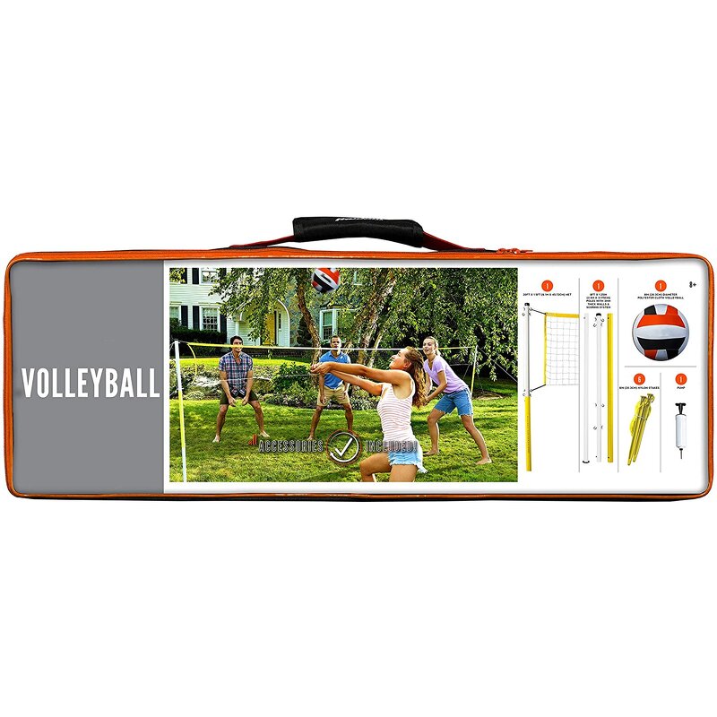 Volleyball Net and Ball Set Manufacturer - VN03A Custom Length Portable Stand with Net Set Equipment Standard Poles