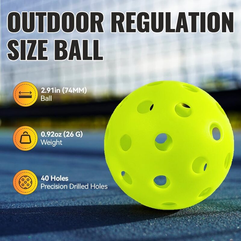Pickleball Ball Manufacturer - Durable USAPA Approved 40 Hole Outdoor 26 Hole Indoor Professional