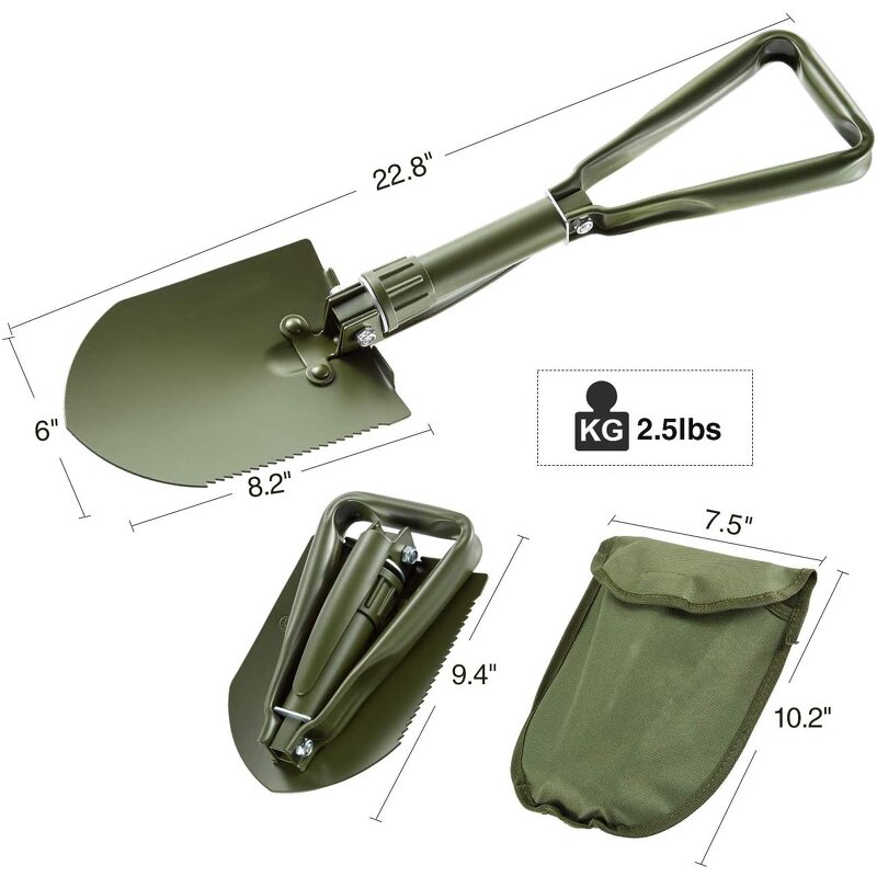 Garden Shovel Manufacturer - RGS01B Cheap Price Folding Shovel Head Survival Shovel for Camping
