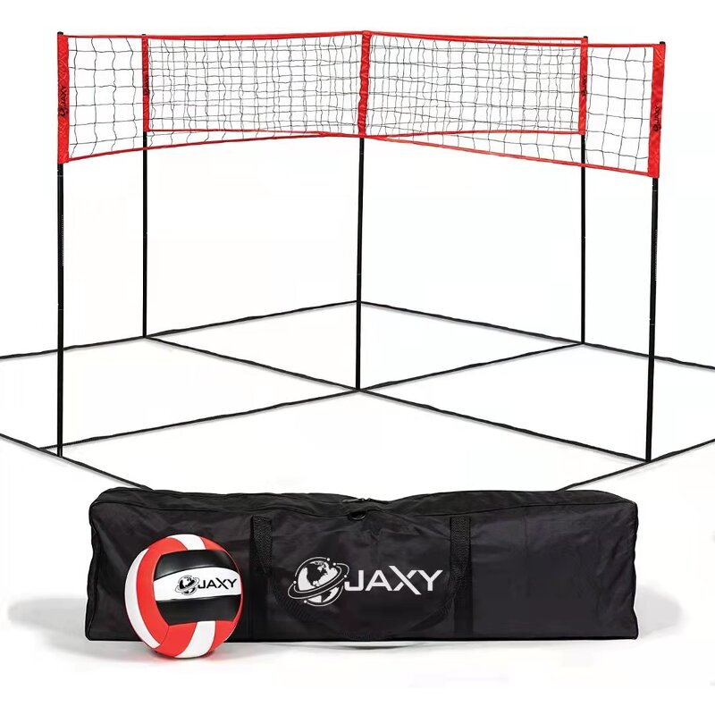Volleyball Net Manufacturer - JVN01D Lower Price Custom Length Portable Stand with Net Set Equipment Standard Poles Outdoor