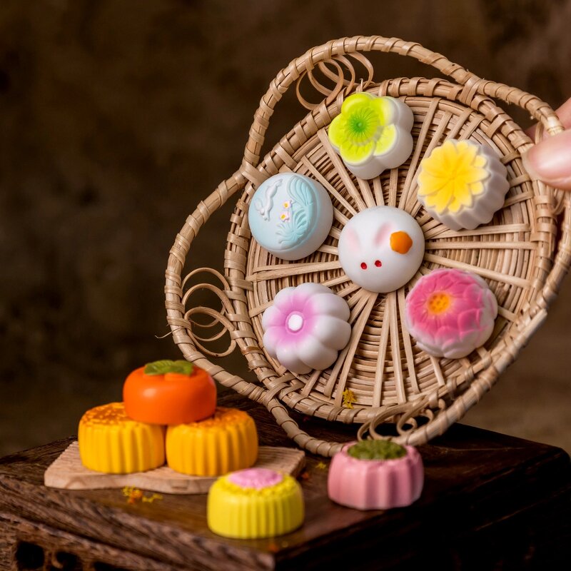 Simulation Moon Cake Resin Crafts Manufacturer - Micro Landscape DIY Desktop Decoration Fun for Mid-Autumn Festival Mini Small