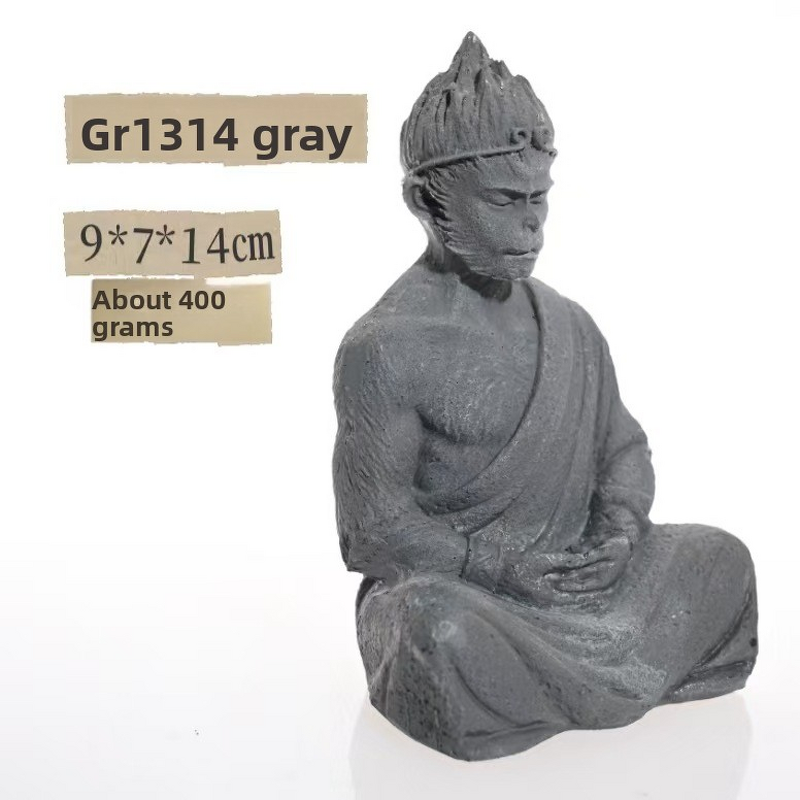 Buddha Statue Manufacturer - Customizable Fish Tank Ornament Rockery Water Grass Aquarium Resin Zen Micro Landscape Decor GR1314 Wukong
