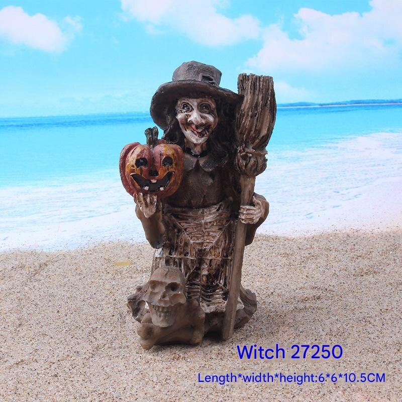 Halloween Resin Crafts Ornaments Manufacturer - Customizable Trick Treat Ghost Pumpkin Lantern Witch DIY Landscaping Decoration
