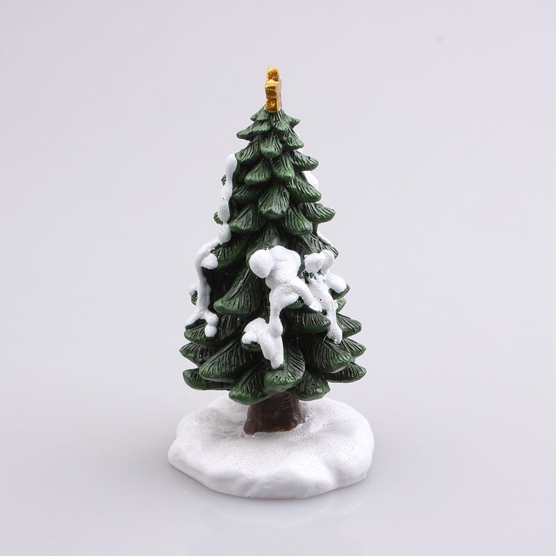 Resin Craft Christmas Tree Manufacturer - 10cmEco-Friendly Simulated Micro Landscape Decoration Small Ornaments Garden Potted Plants Home