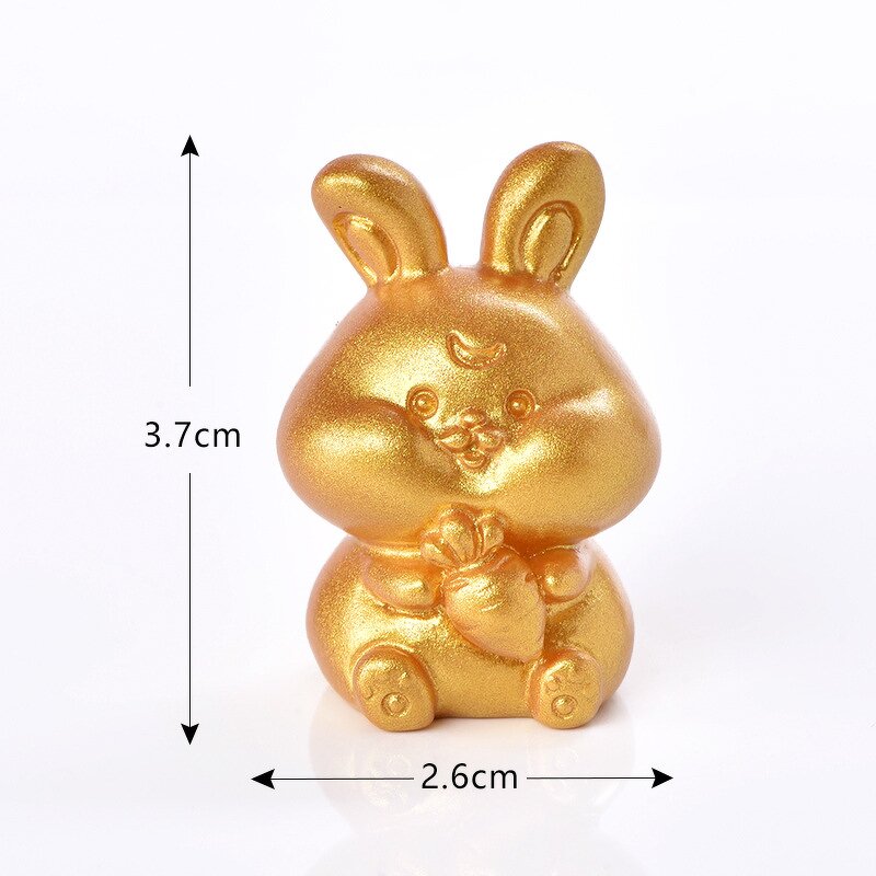 Micro Landscape Decoration Manufacturer - Wholesale Zodiac Golden Resin Animal Small Ornaments Pig Tiger Desktop Car Landscaping Crafts