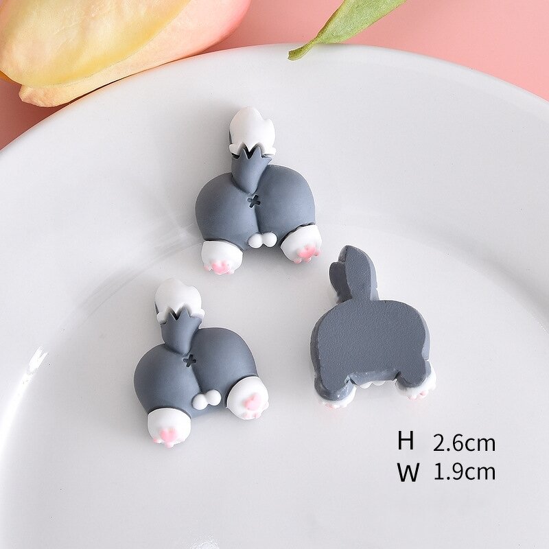 Resin Crafts Manufacturer - Micro Landscape Fun Cute Cartoon Cat Dog Head Butt Mini Ornament Garden Desktop Car Landscaping DIY
