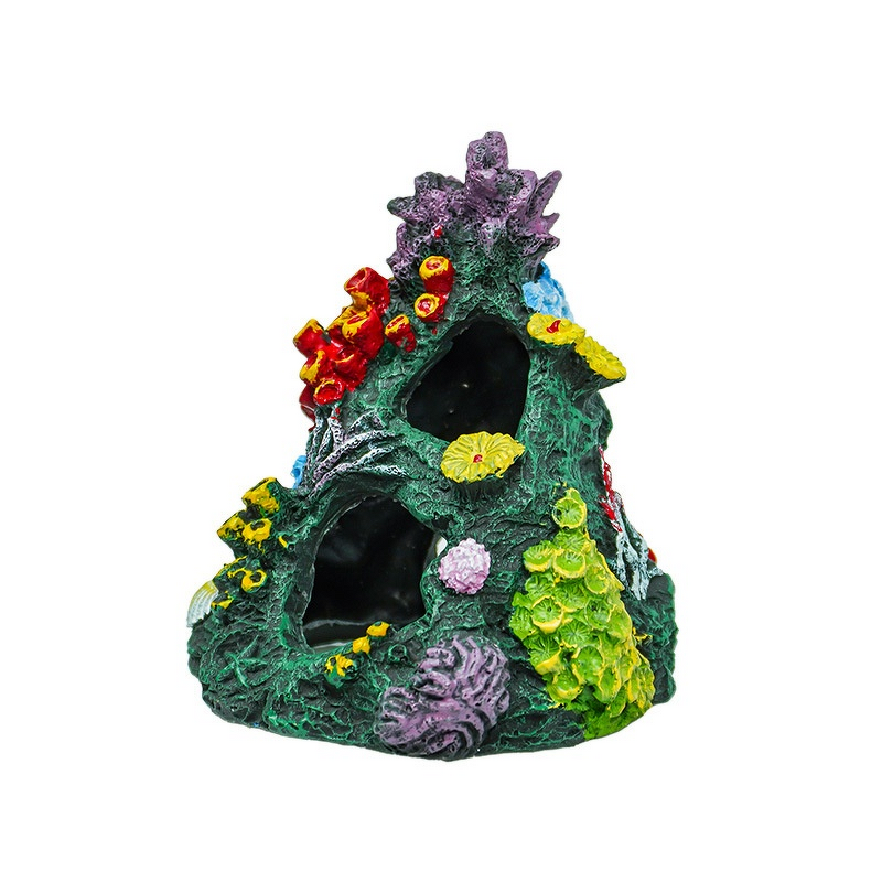 Coral Reef Ornaments Manufacturer - Hot Selling Resin Seabed Aquatic Plants Shelter House for Fish Tank Aquarium Decor