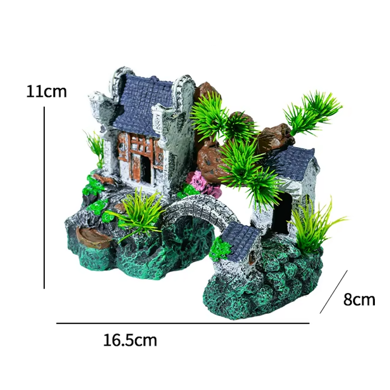Simulation Hut Manufacturer - Wholesale Custom Resin Jiangnan DIY Micro Landscaping Ancient Buildings for Aquarium Fish tank