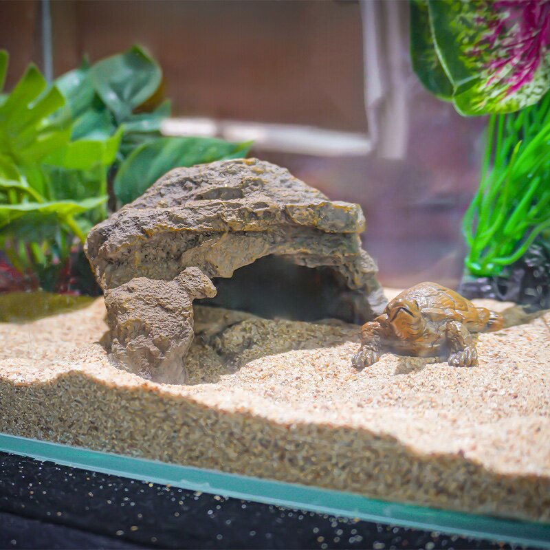 Resin Basking Platform Manufacturer - Customizable Fish Aquarium Rock Light Gray Eco-Friendly Living Room Decoration