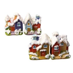 Mini Resin Crafts Manufacturer - Customizable Micro Landscape Ornaments Christmas Snowflake Villa Fish for Tank Home Decoration