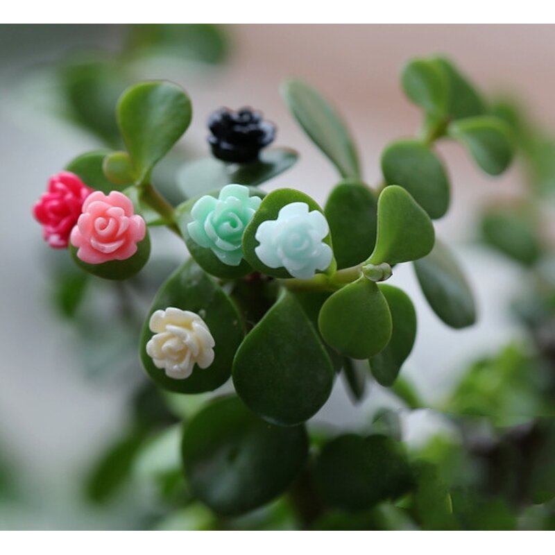 Resin Crafts Manufacturer - Customizable Micro Landscape Small Rose Flower Ornaments for Home Garden Decoration Unique Landscaping