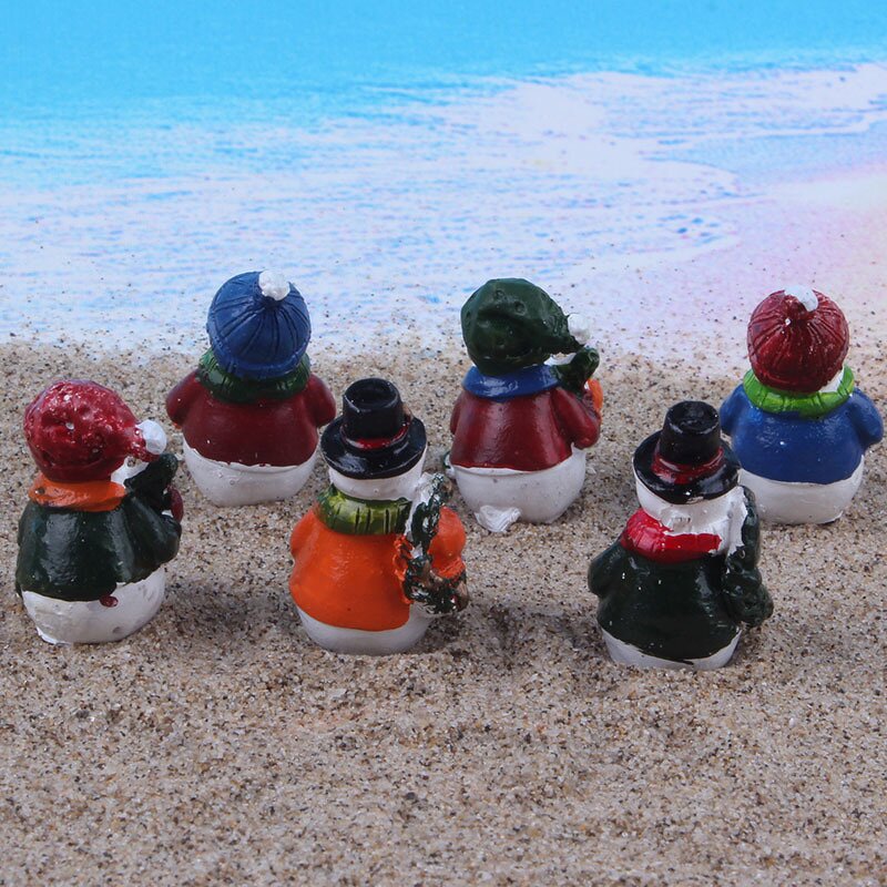 Christmas Snowman Resin Ornaments Manufacturer - Eco-Friendly 3D Micro Landscape Accessory for Psychological Sandtable Game