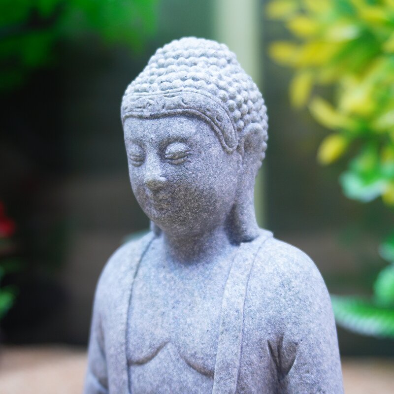Buddha Fish Tank Decoration Manufacturer - New Arrival Eco-Friendly Sandstone Plastic Crafts Ornament Aquarium Accessories