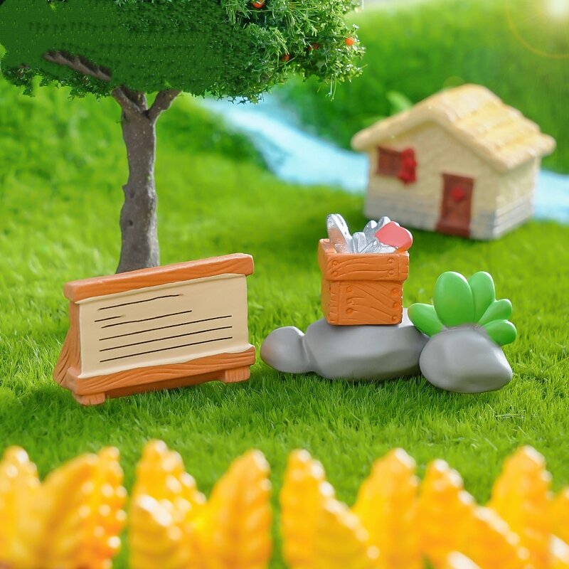 Micro Landscape Decoration Manufacturer - Wholesale Scarecrow Wheat Farm Garden Landscaping DIY Miniature Resin Small Ornaments