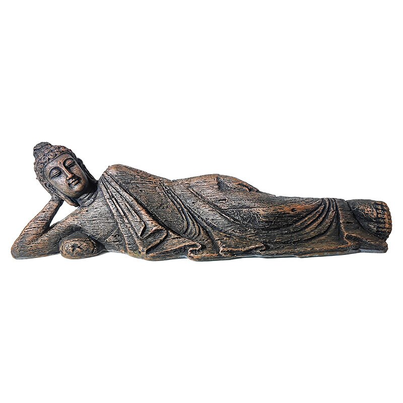Buddha Statue Manufacturer - New Home Decorative Reclining Chinese-Style Resin Ornament for Fish Tank Landscaping Accessories