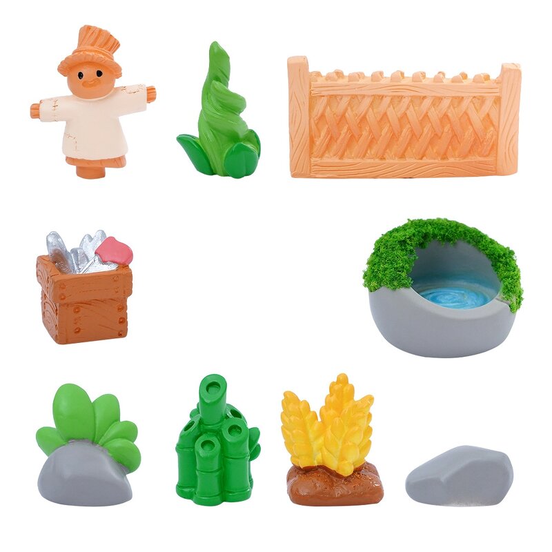 Micro Landscape Decoration Manufacturer - Wholesale Scarecrow Wheat Farm Garden Landscaping DIY Miniature Resin Small Ornaments