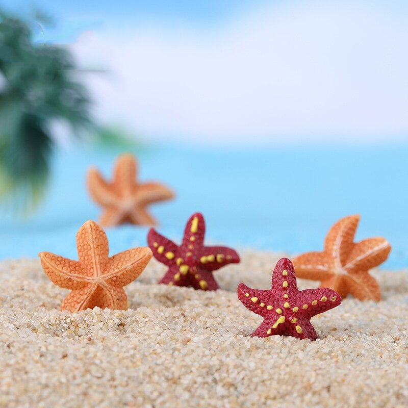 Resin Crafts Manufacturer - Mediterranean Style Five-pointed Starfish Micro Landscape Mini Ornaments Creative for Fish Tank